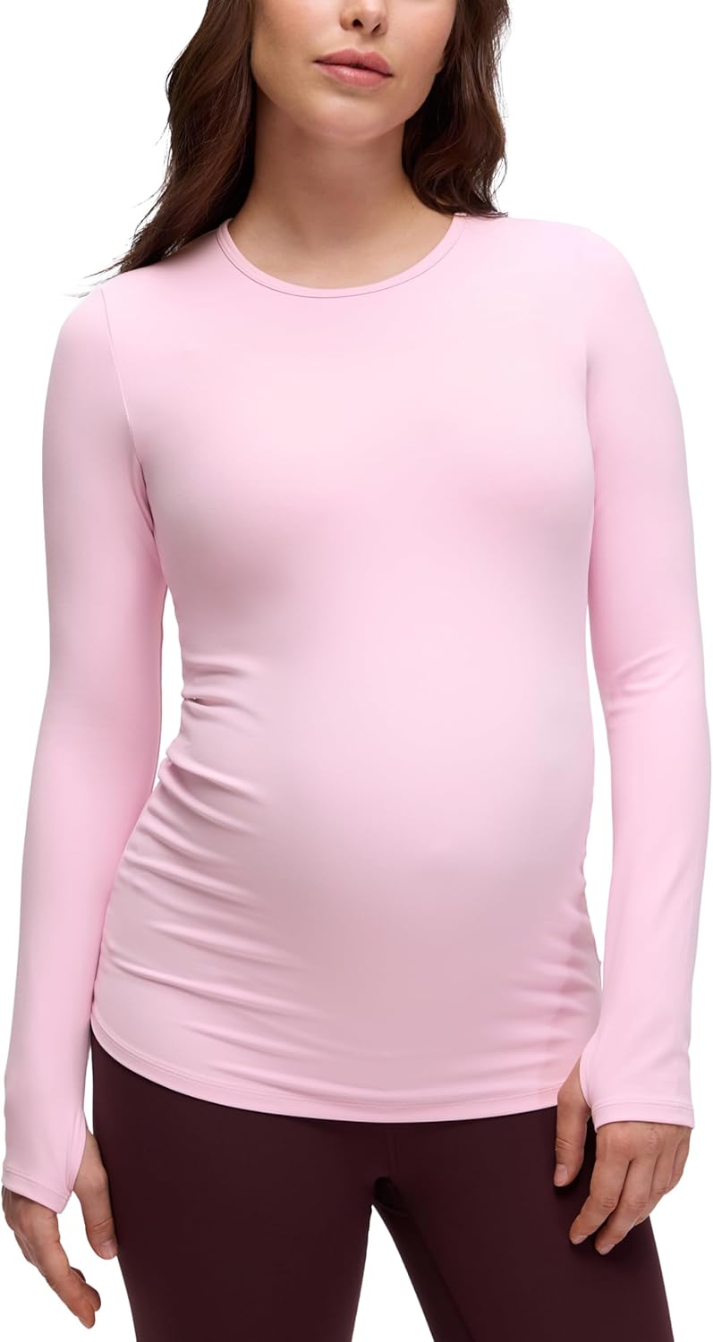 CRZ YOGA Butterluxe Maternity Crewneck Long Sleeve Shirts Review