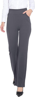 High Waist Pull-On Dress Pants for Women - Tummy Control & 4 Pockets