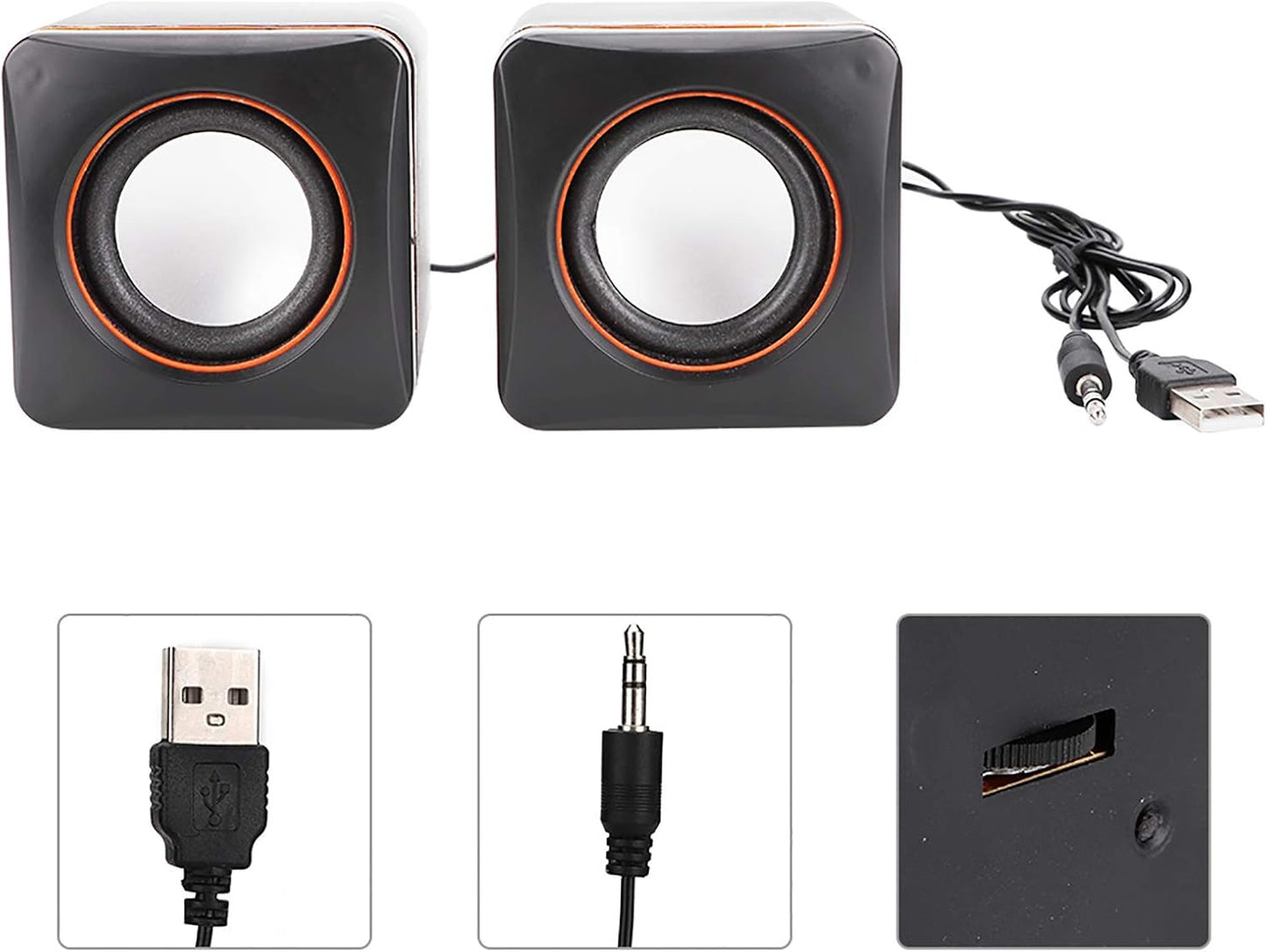 Compact Dual Track Desktop Speaker for Clear Audio
