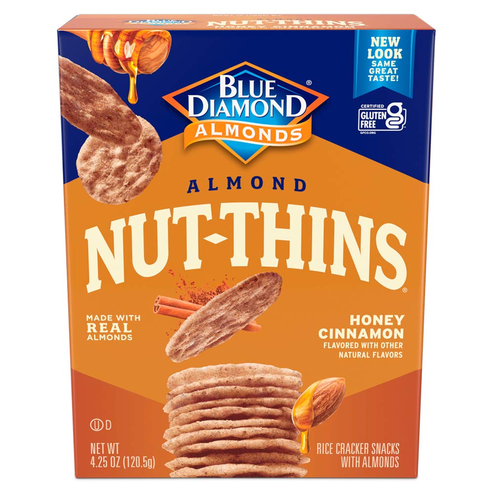 Blue Diamond Almonds Nut Thins Honey Cinnamon Cracker Crisps