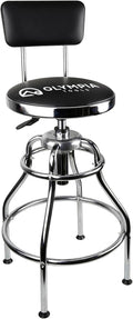 Adjustable Hydraulic Work Stool - Durable Vinyl Seat and 360 Rotation