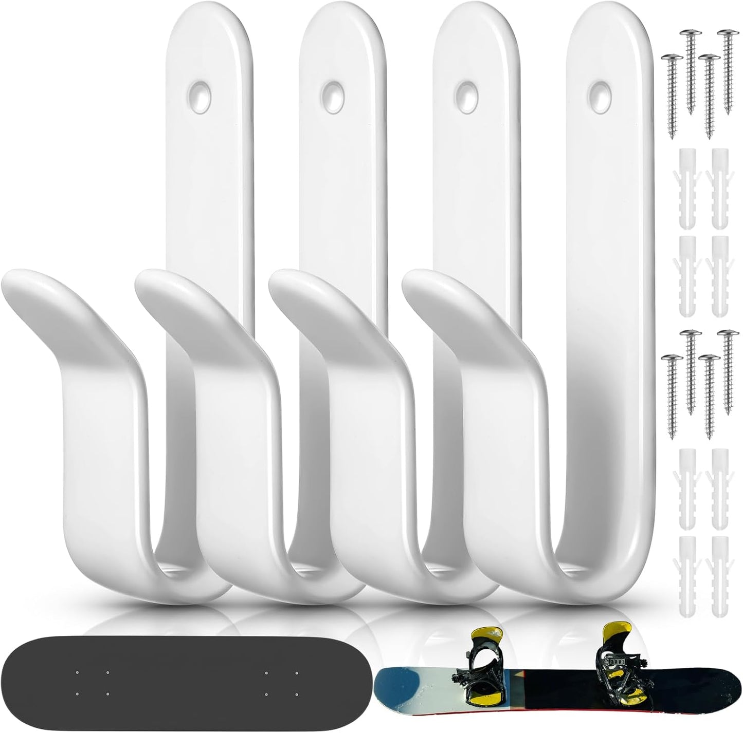 Space-Saving Snowboard Rack - Zonon Wall Mount Clips