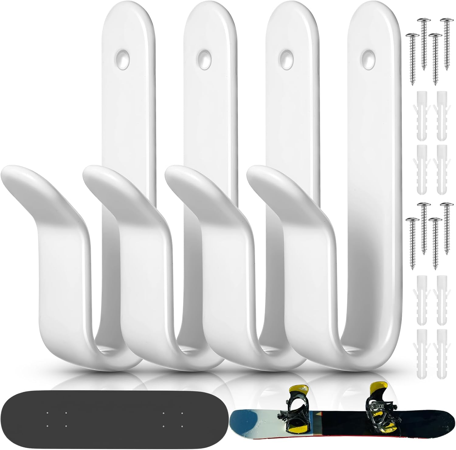 Space-Saving Snowboard Rack - Zonon Wall Mount Clips