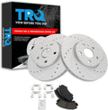 TRQ Front Performance Brake Pad & Rotor Kit - Direct Fit for 2010-2015