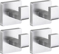 Towel Hooks for Bathrooms Robe Hook 4 Pack Brushed Nickel - Heavy Duty