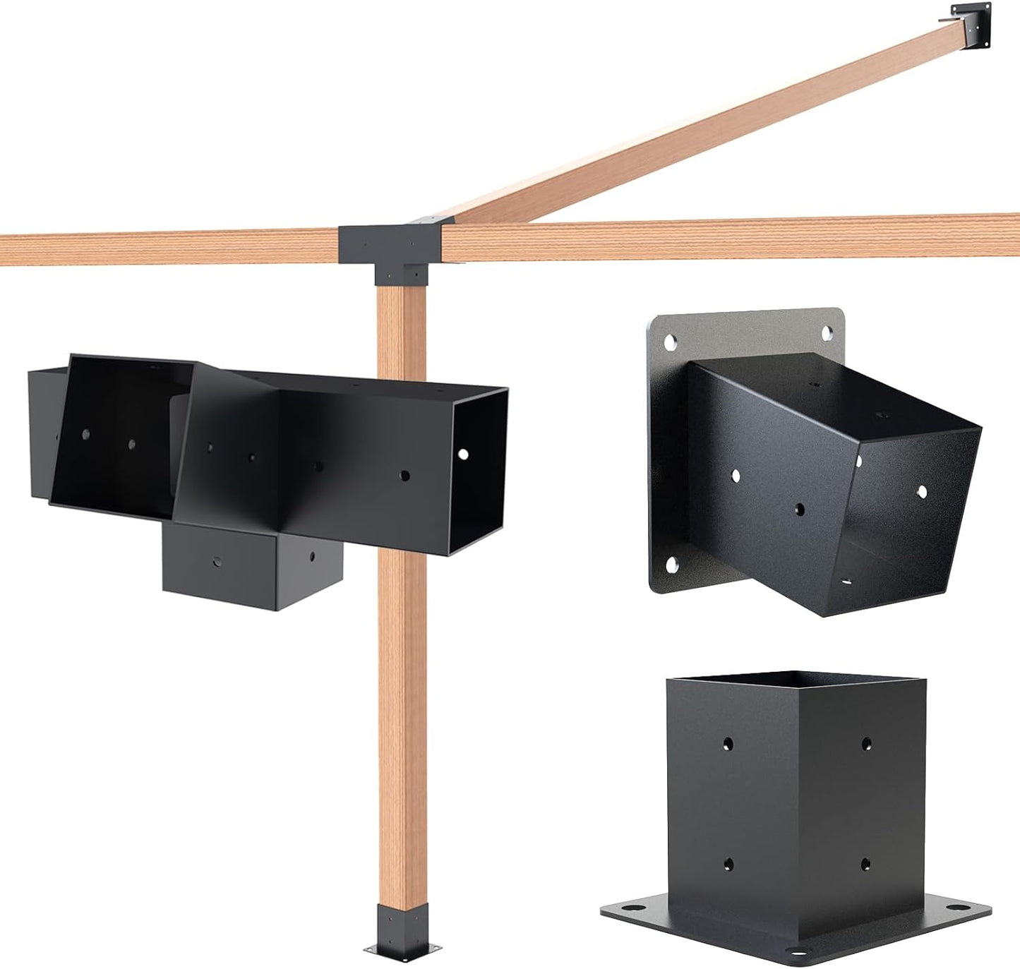 Pergola Kit with Brackets for Slanted Roofs - Durable Design