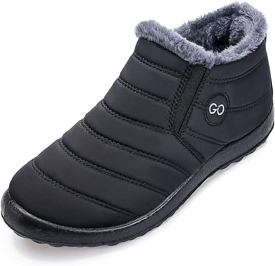 HARENCE Snow Boots for Women - Waterproof Warm Fur Lined Booties