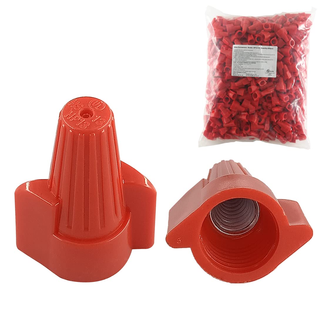 Red Winged Electrical Wire End Connectors for Home Projects