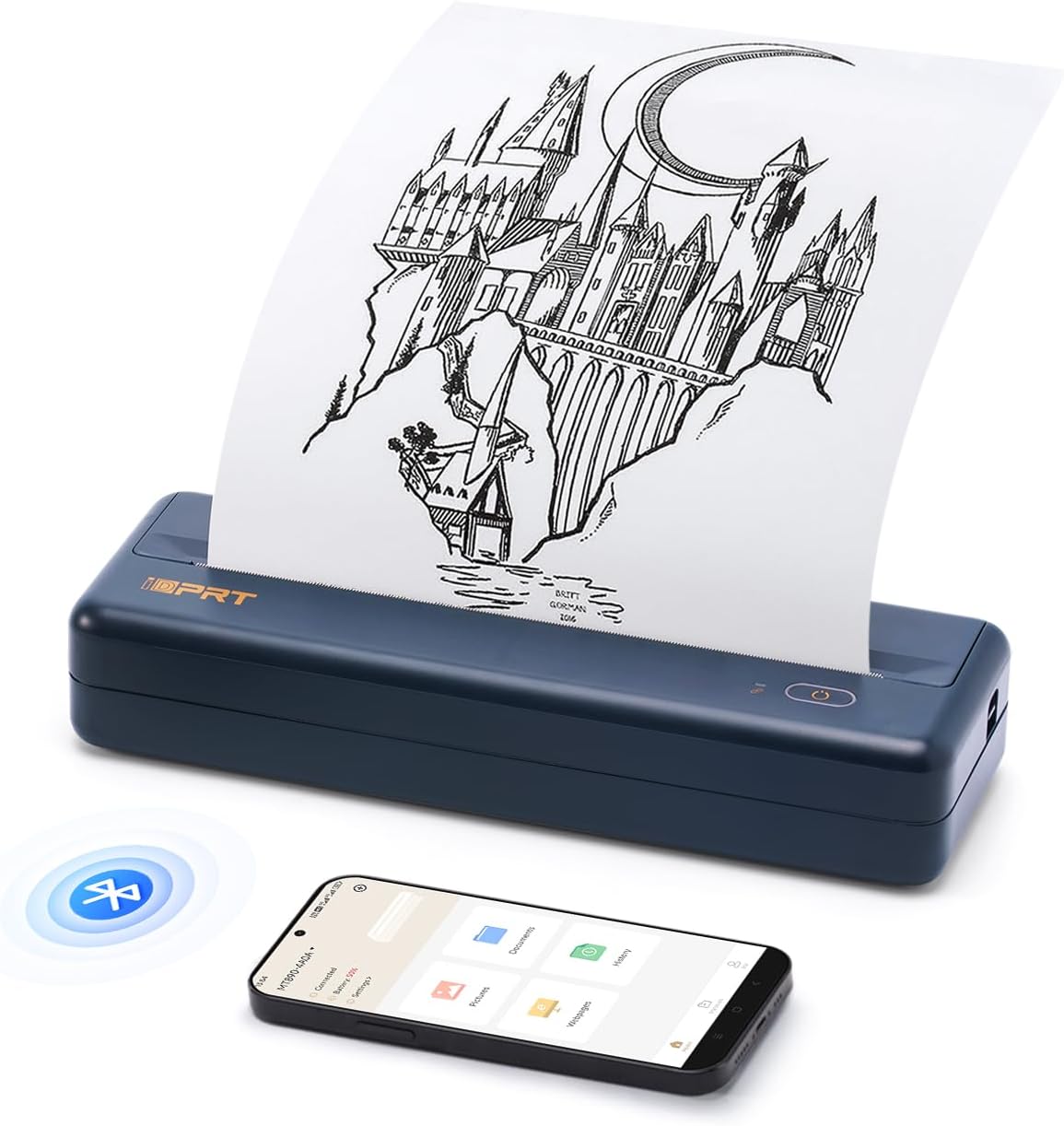 iDPRT MT890 Portable Wireless Printer - Inkless Travel/Home Printer