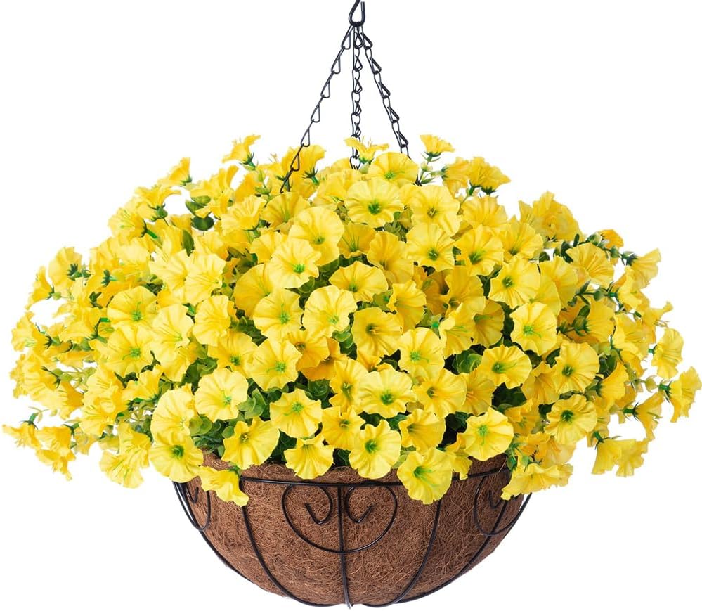Artificial Hanging Flowers for Outdoor Decoration - Yellow Beauty