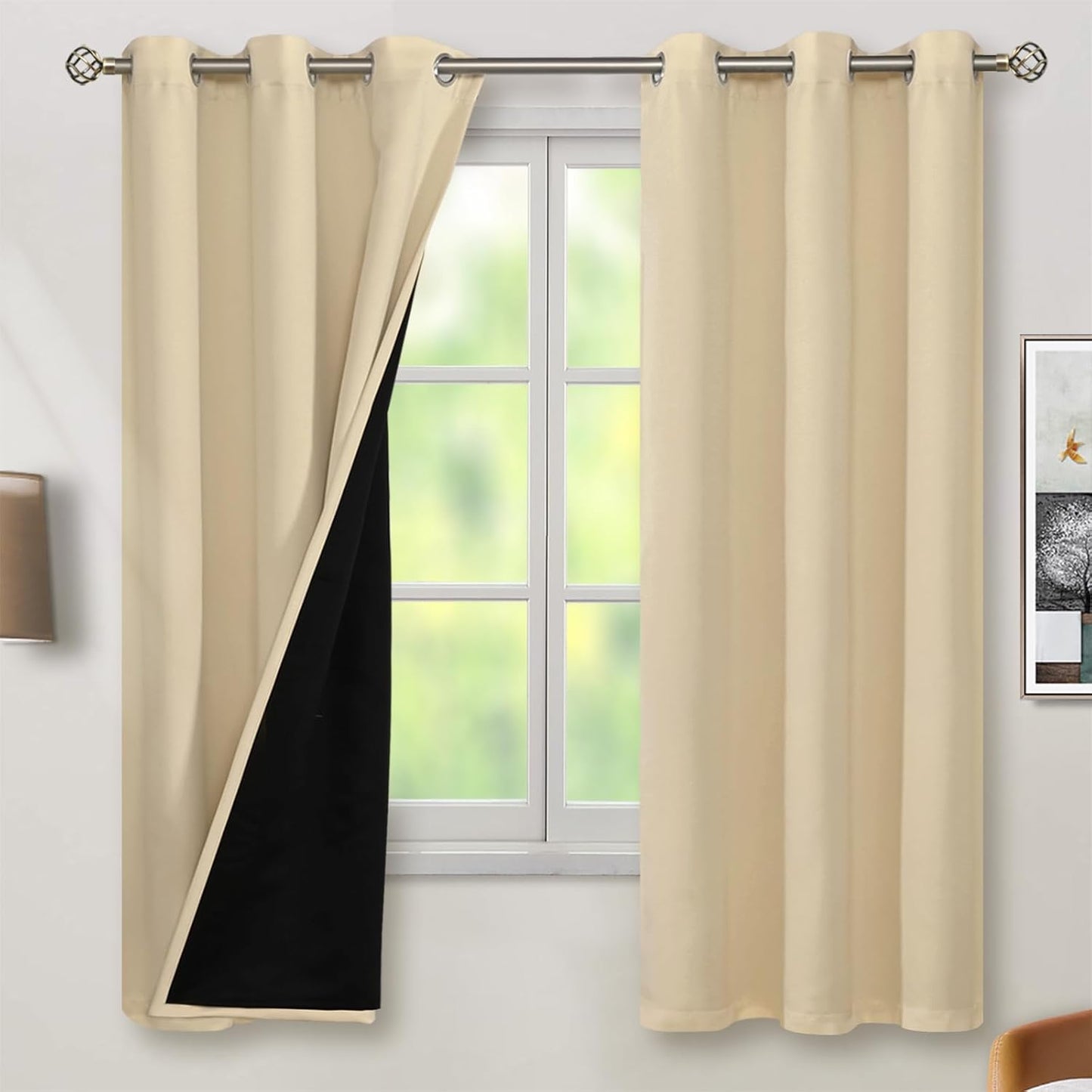 BGment Thermal Insulated Blackout Curtains for Bedroom Privacy