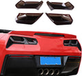 ABS Black Rear Tail Light Lens Kit Fit For Chevrolet Corvette C7
