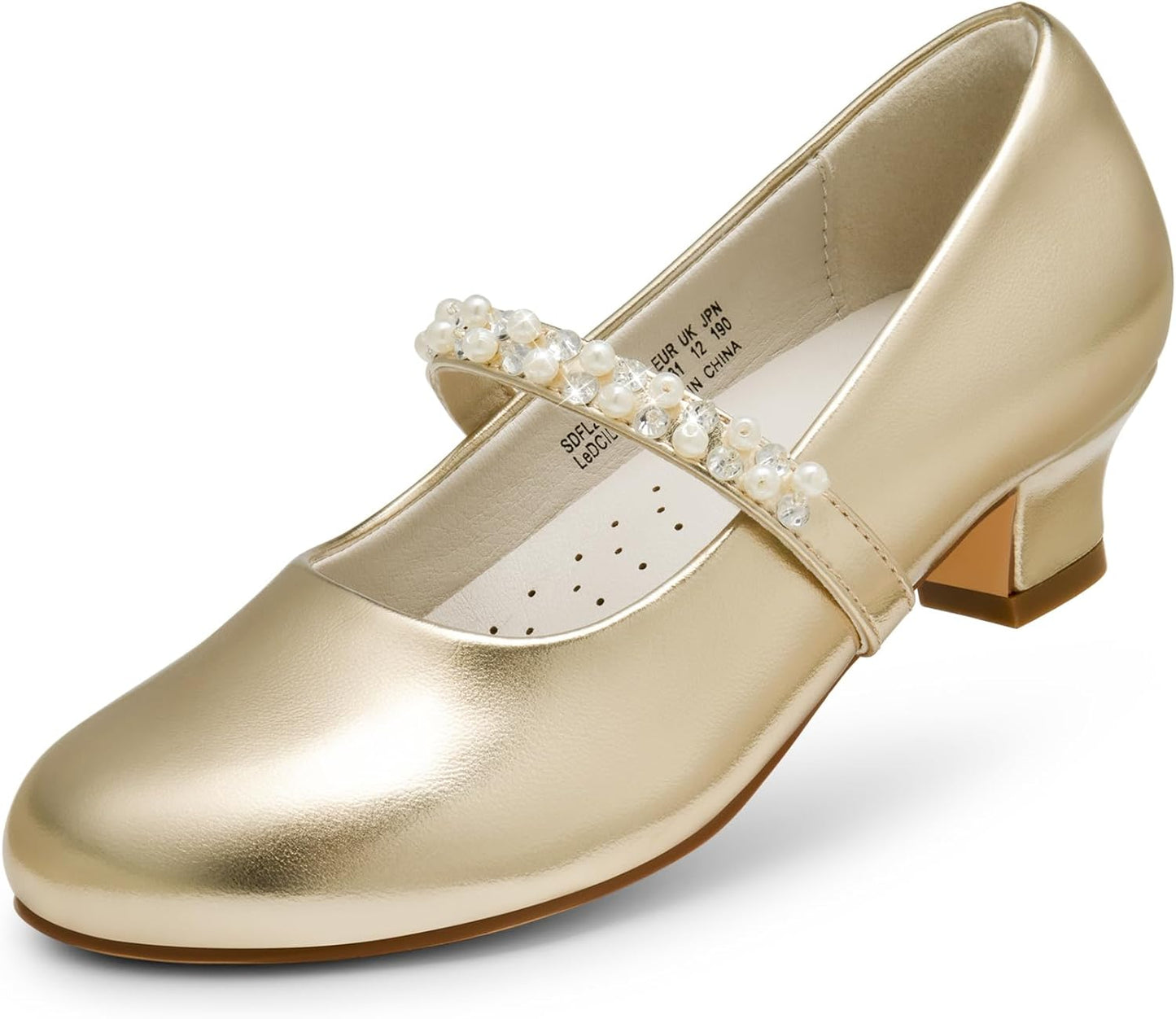 DREAM PAIRS Girls Dress Shoes Low Heels for Special Occasions