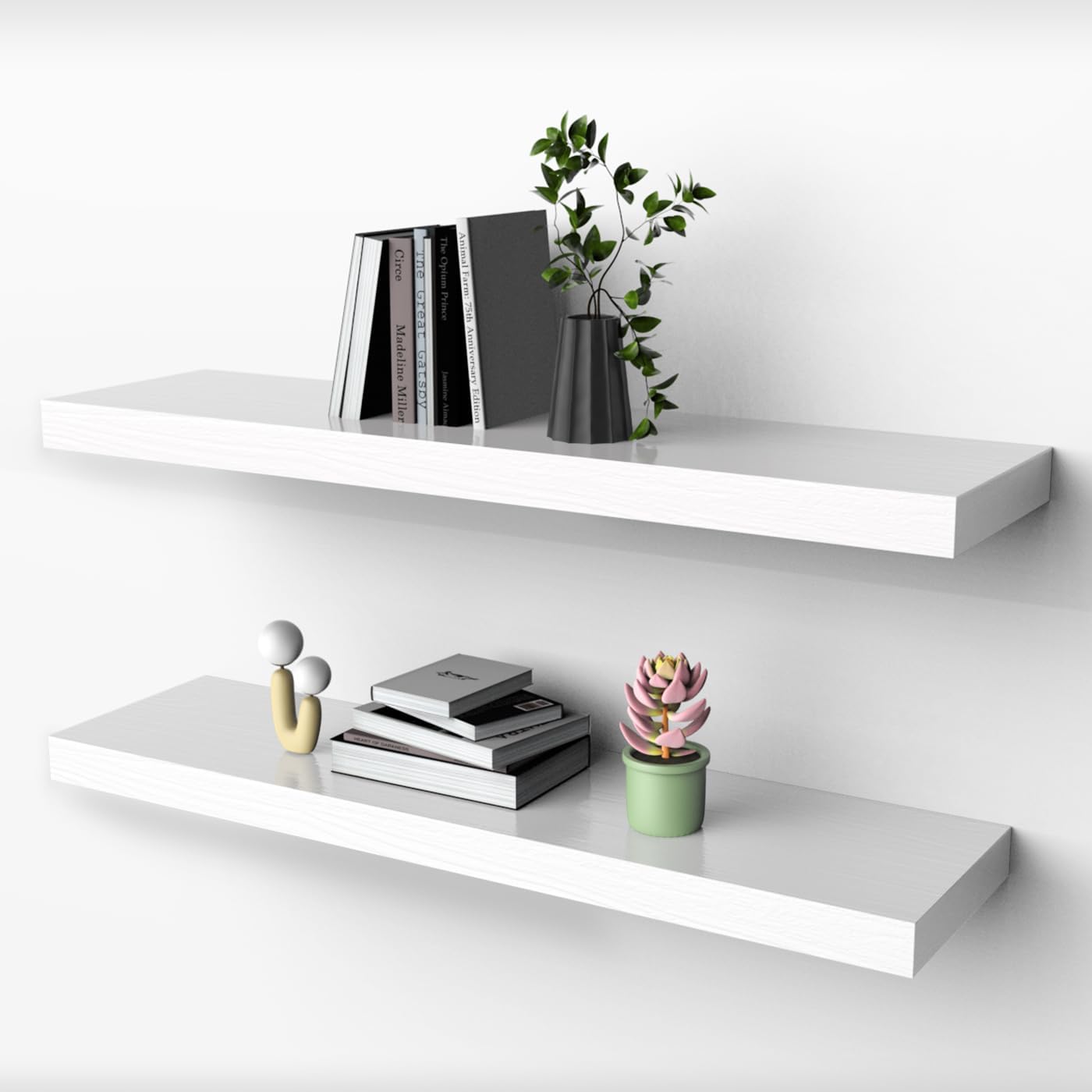 Floating Shelves for Wall - Natural Wood 30 inch Rustic Decor