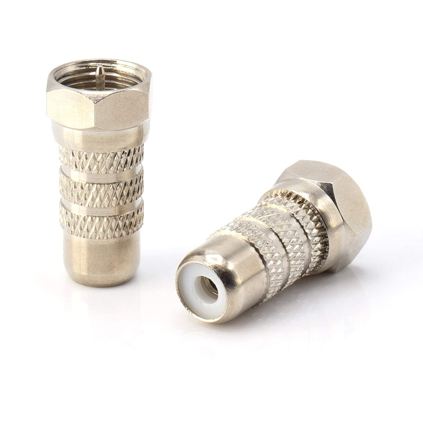RF and RCA Coaxial Adapter - 100 Pack for Clear Signals