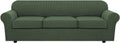 4 Piece Stretch Sofa Covers for 3 Cushion Couch - Bronze Green