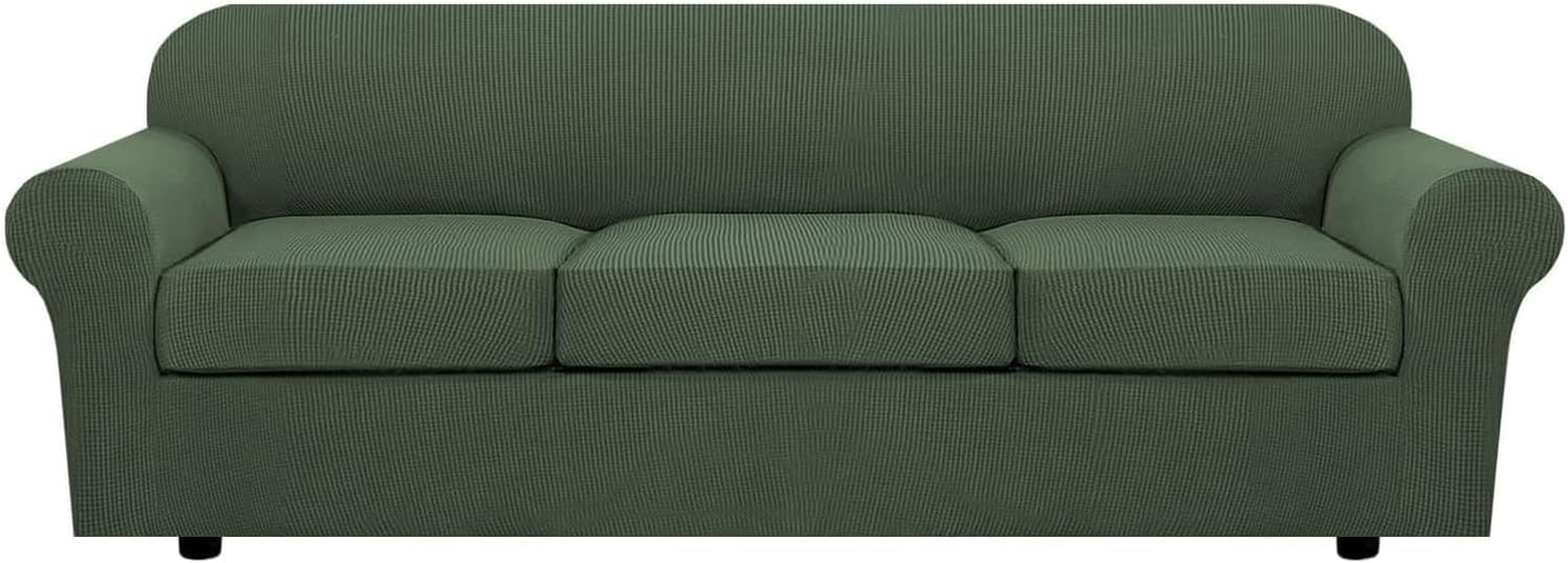 H.VERSAILTEX 4 Piece Stretch Sofa Covers for Large Sofas