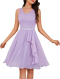 Meetjen Women's Cocktail Party Dress Handkerchief Hem - Flattering Fit