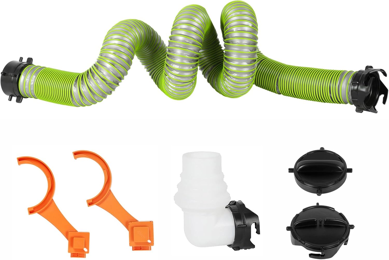 10FT RV Sewer Hose Kit with Extreme Heavy Duty TPE Material