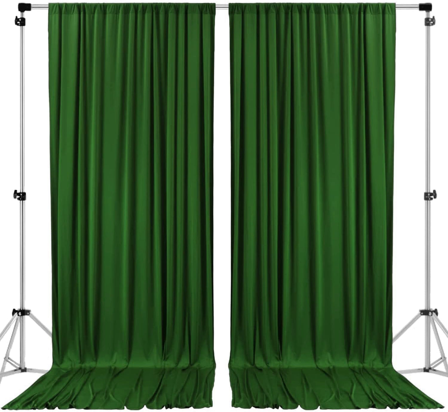 10x10 Valley Green Polyester Backdrop Drapes for Events