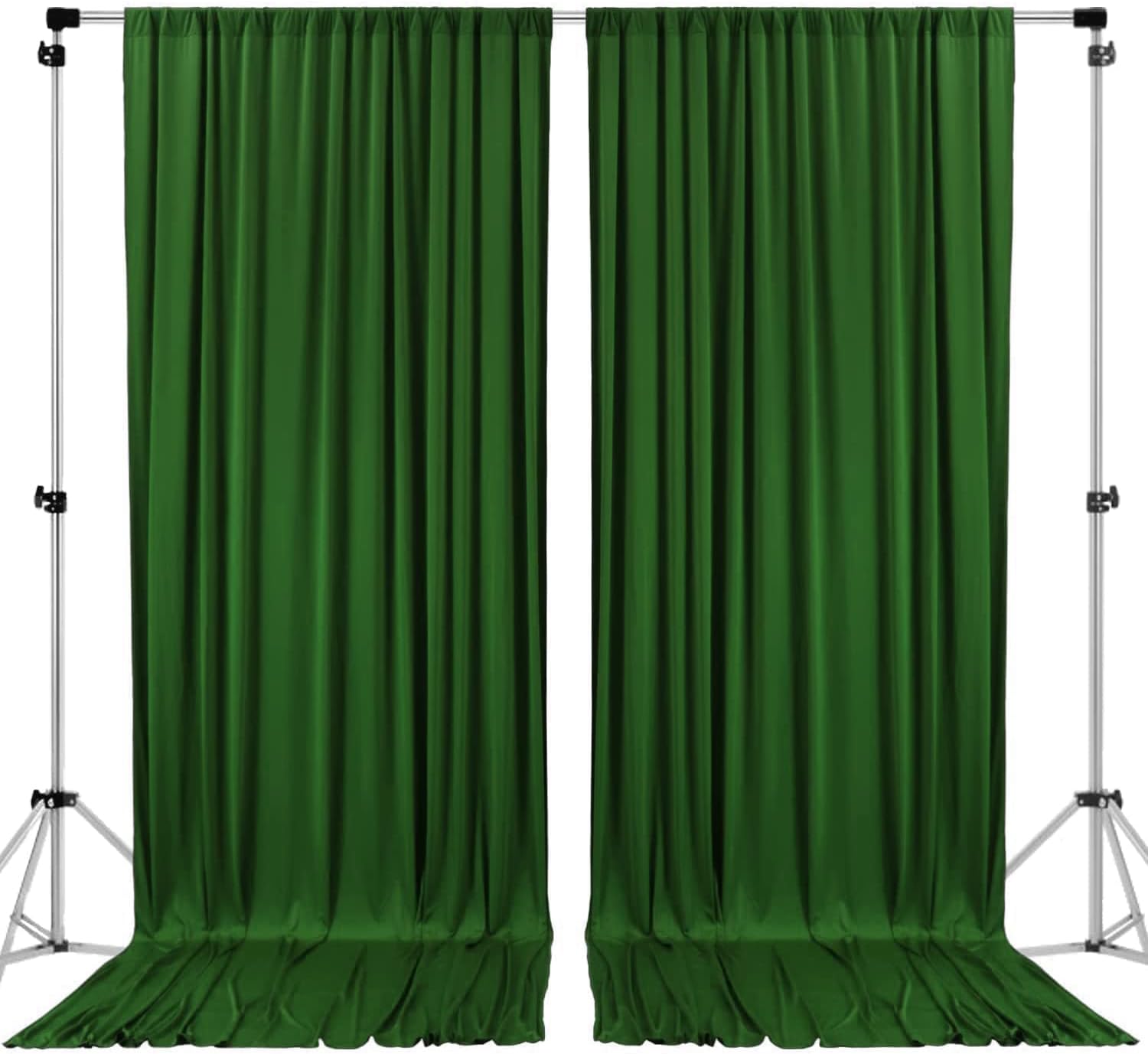 10x10 Valley Green Polyester Backdrop Drapes for Events