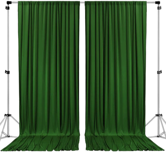 10x10 Valley Green Polyester Backdrop Drapes for Events