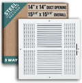 Fits 14x14 Duct Opening 3 Way Steel Air Supply Diffuser - Customizable