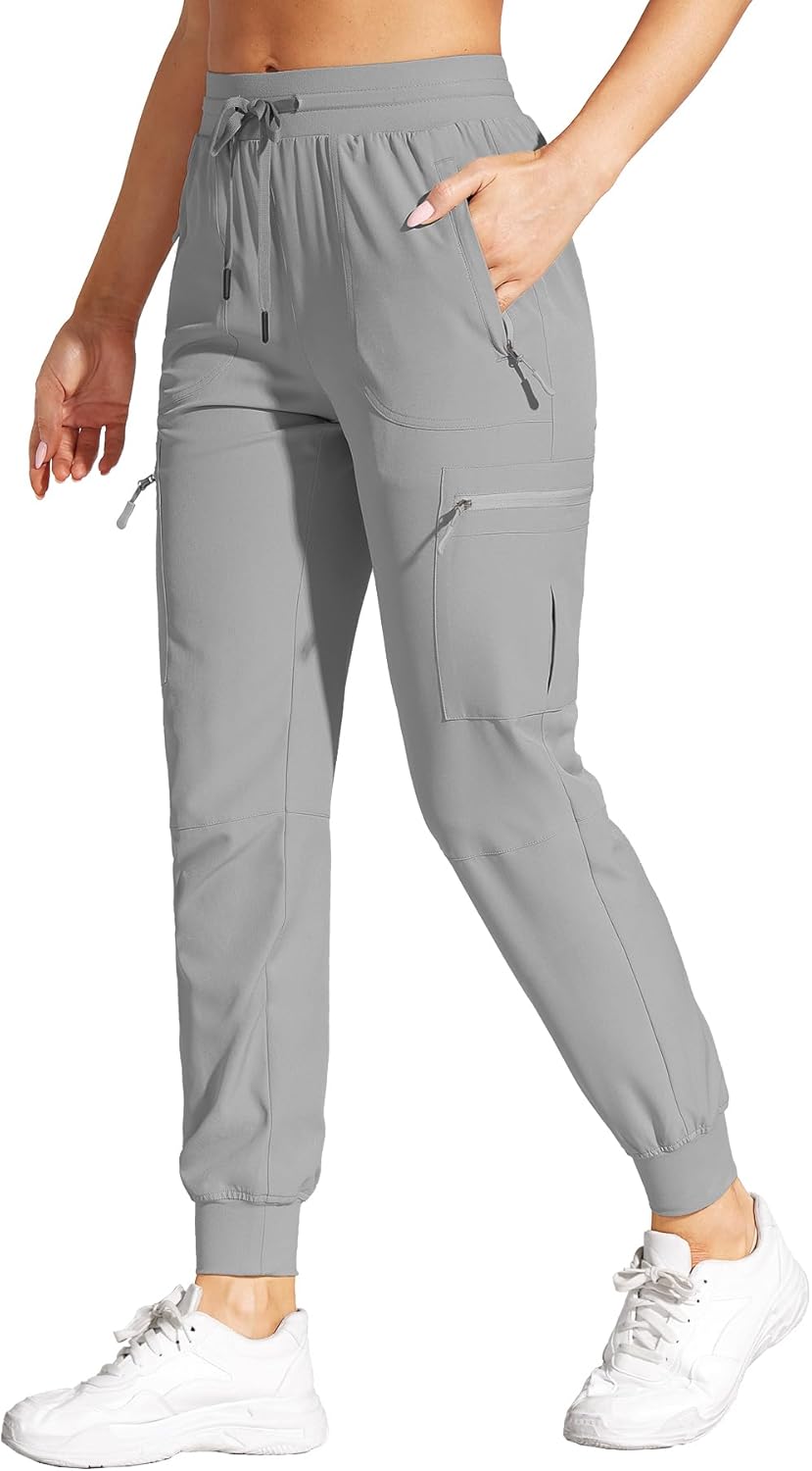 Lightweight Quick Dry Womens Cargo Joggers Hiking Pants