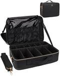 MONSTINA Large Makeup Travel Case Bag - Spacious Travel Train Case