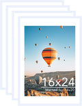 16x24 Picture Frame with Mat for Poster Photo and Canvas - 4 Pack