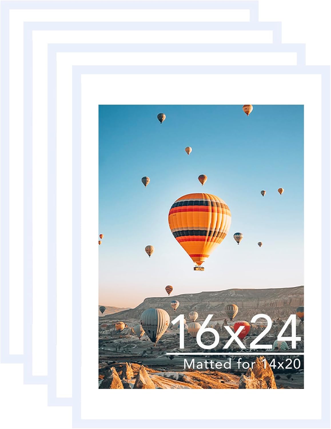 16x24 Picture Frame with Mat for Posters and Canvas Prints