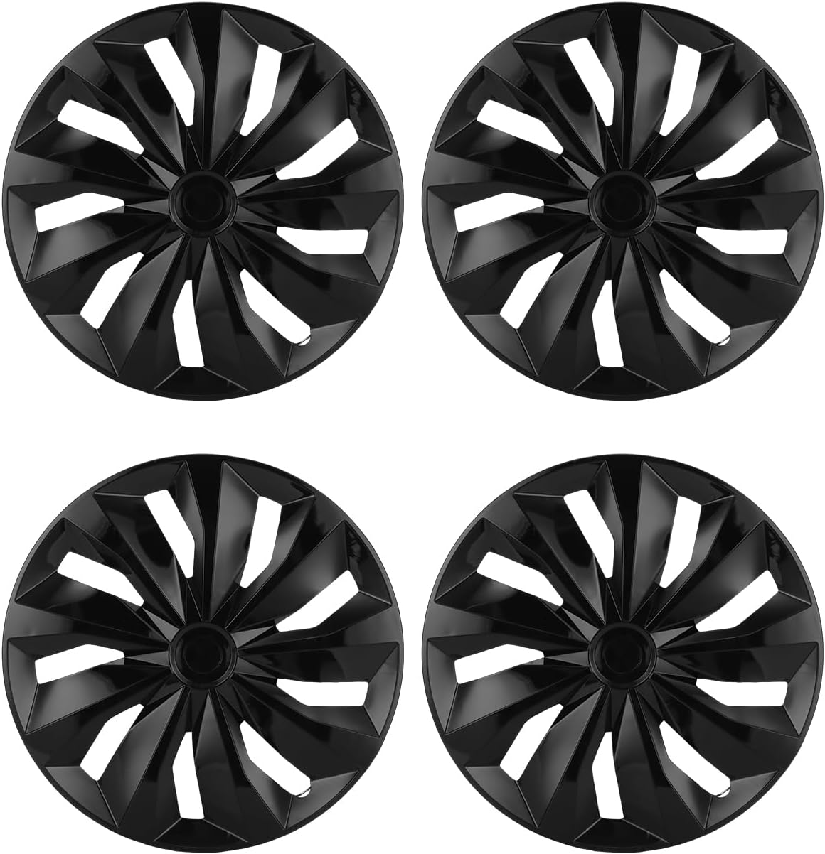 15 Inch Hubcaps Set of 4 for Toyota Camry Nissan Mazda Black