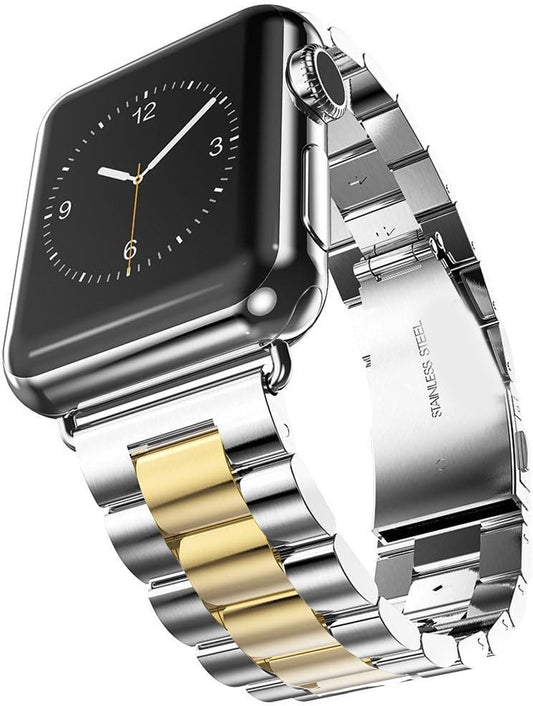 Dressy Stainless Steel Apple Watch Band 41/40mm - Men's Style!