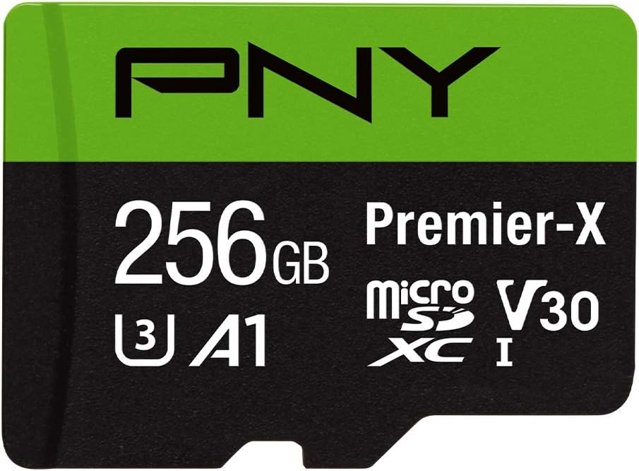 PNY 256GB Premier-X MicroSD - 4K UHD & Full HD Speeds