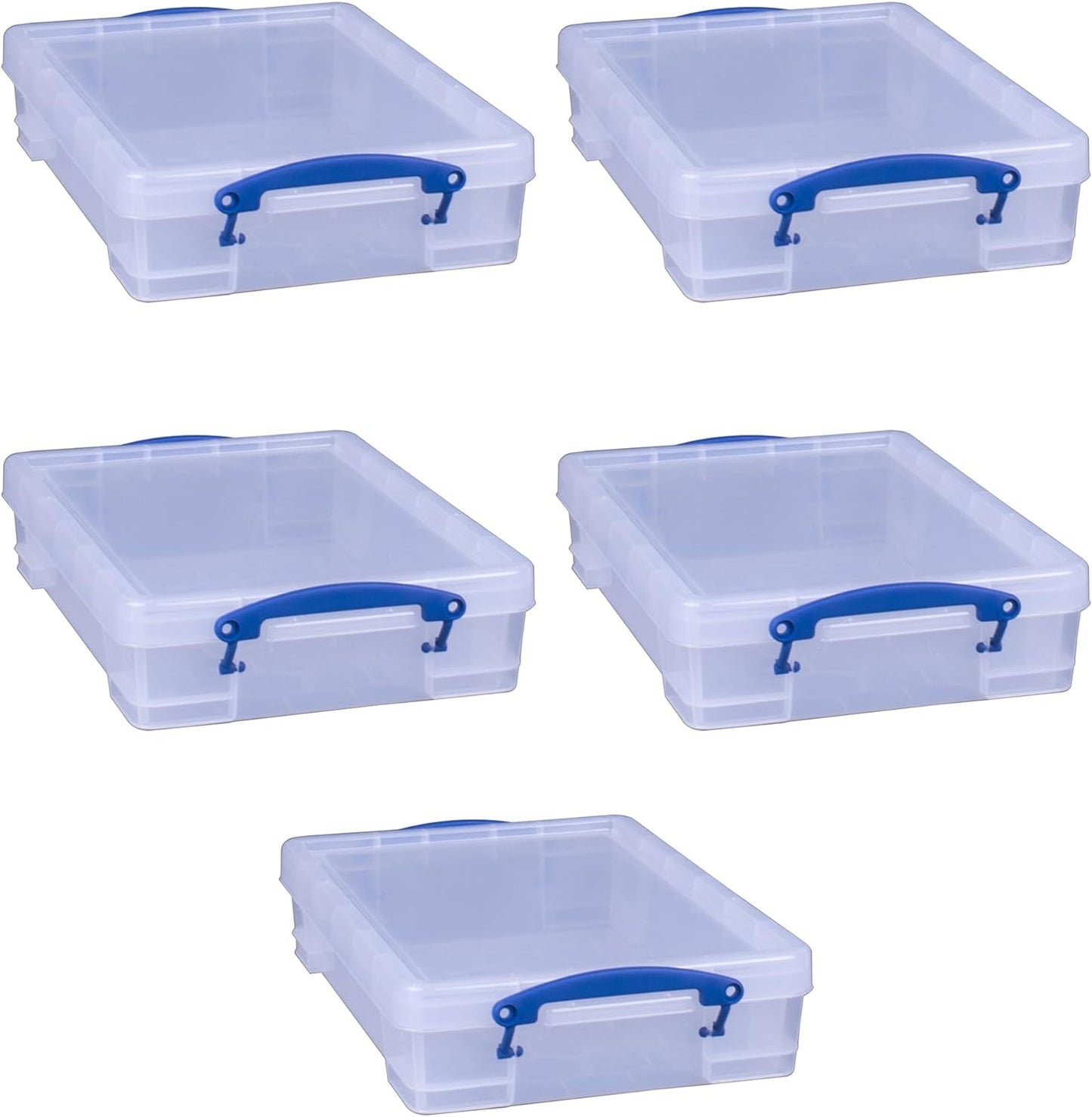 Really Useful Box Stackable Storage Tote Pack for Home and Office