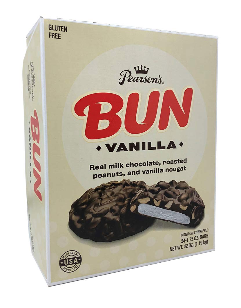 Pearson's Vanilla BUN Cluster Bars with Peanuts and Chocolate