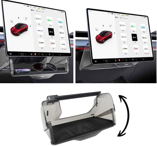 SUPERLIT Under Screen Storage Box for Tesla Model Y & 3