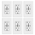 USB Outlets 30W 3-Port USB C Wall Outlet - Screwless Matte Finish