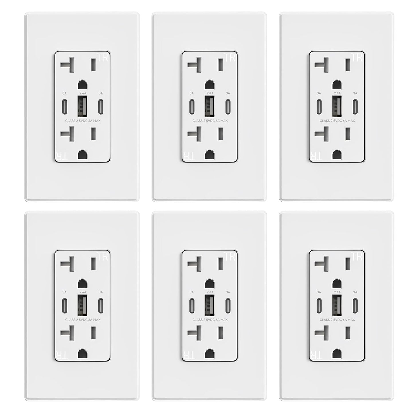 ELEGRP USB Outlets with 30W Charging for Modern Homes
