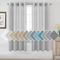 Linen Curtains Nickel Grommet Natural Semi-Sheer Panels - Dove