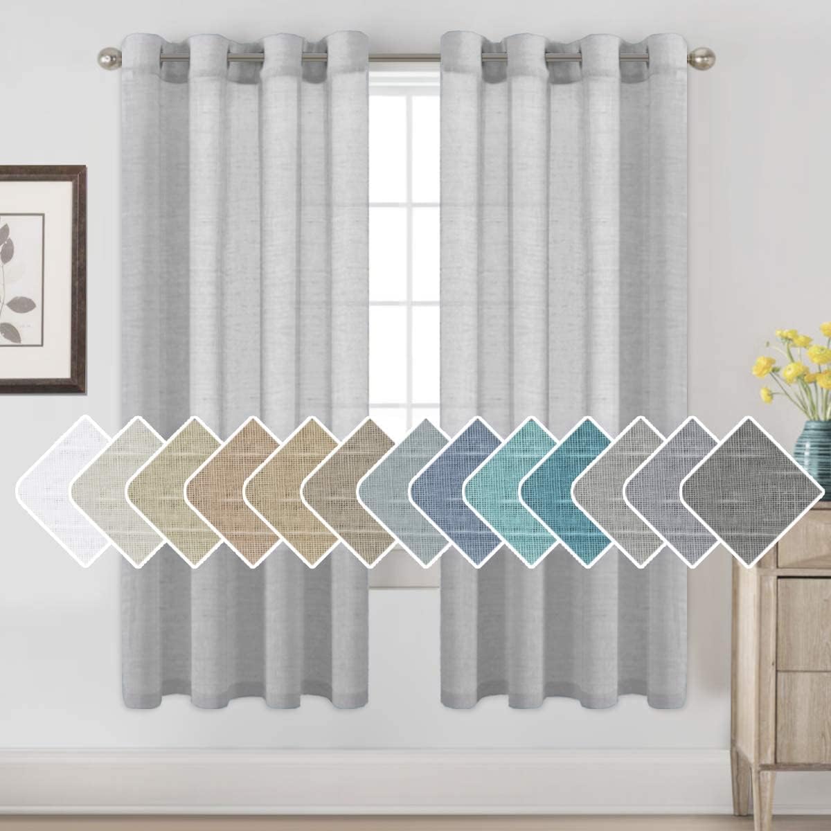 H.VERSAILTEX Linen Curtains for Bedroom and Living Room Decor