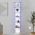 7-Tier Wall Shelf with RGB Lighting - Vertical Floating Display