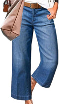 Women's Flamingals Jeans with Straight Wide Legs and Handy Pockets