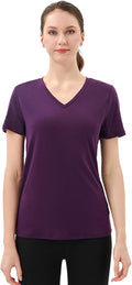Women's Odor Resistant V Neck Tee in Merino Wool - Cozy and Stylish