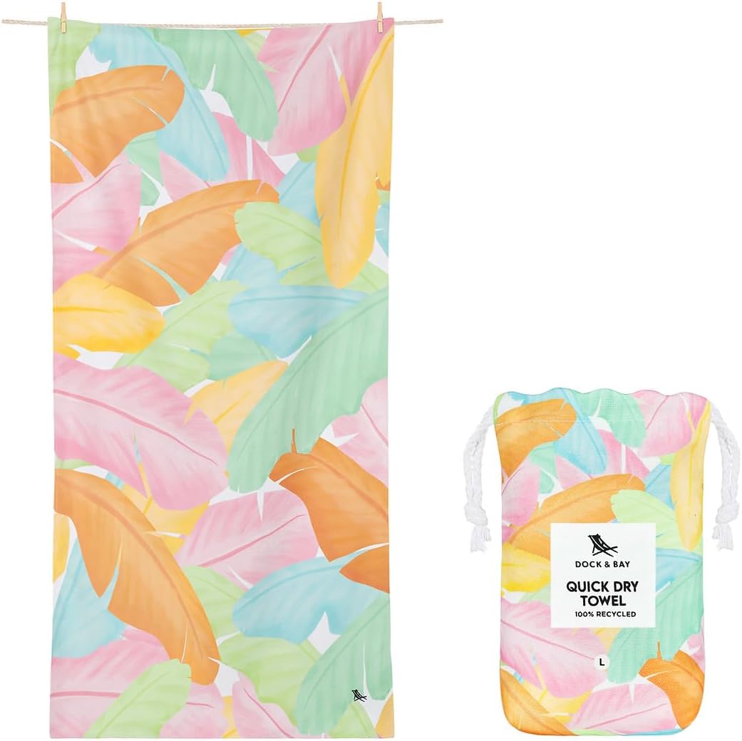 Dock & Bay Beach Towel - Quick Dry, Sand Free, Eco-Friendly