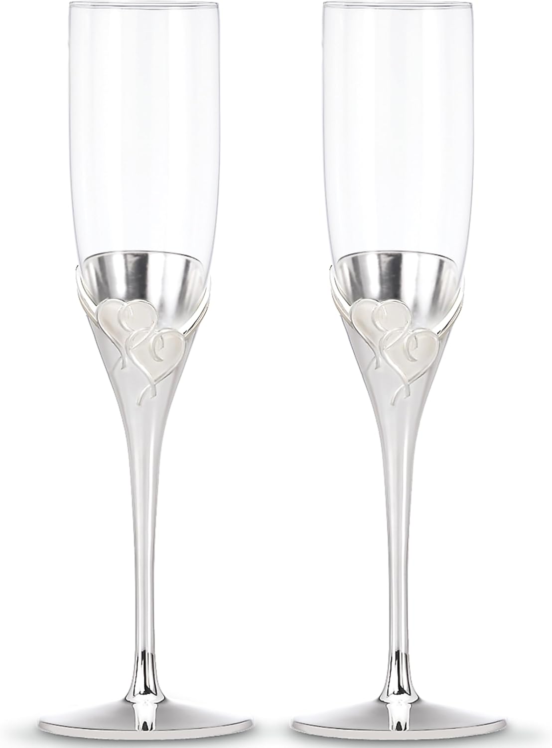 Lenox True Love Glass Flute Pair for Elegant Celebrations
