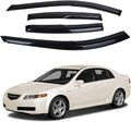 Tape-On Window Visors 4-Piece for 04-08 Acura TL - Smoke Wind