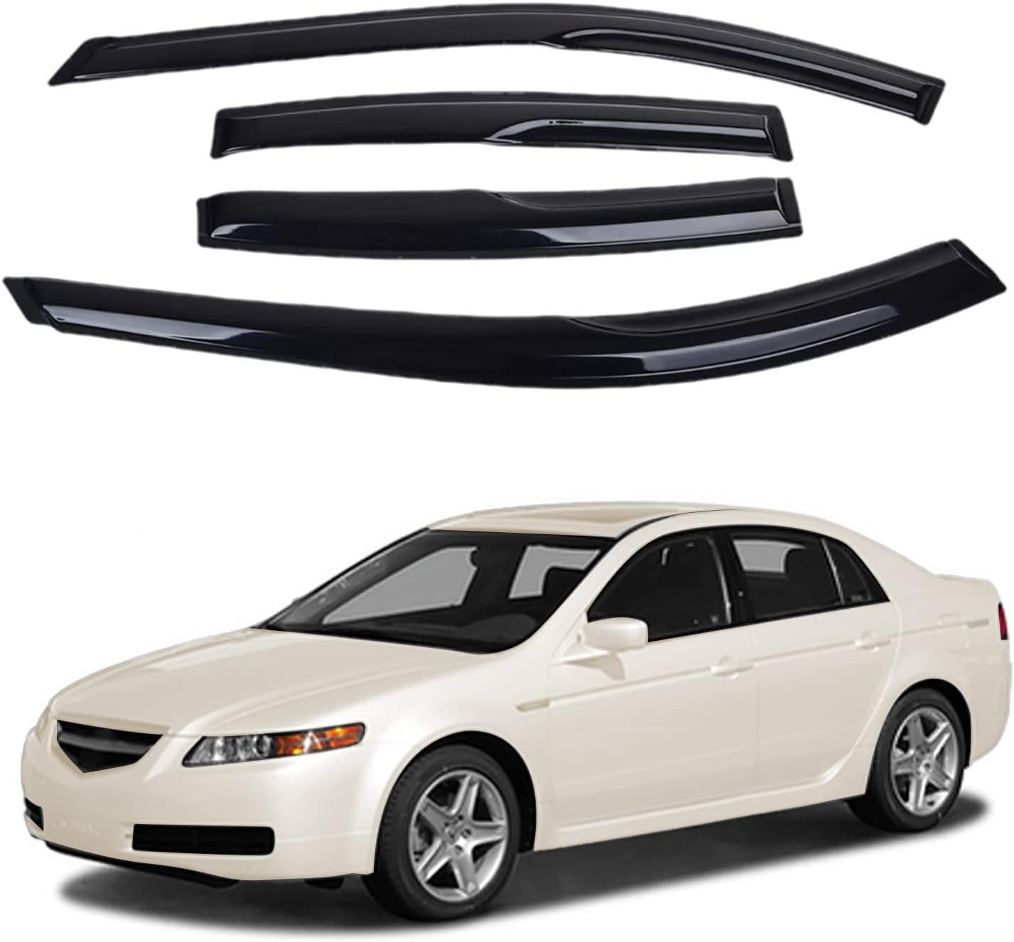 Tape-On Window Visors for 04-08 Acura TL - Sun Rain Guard