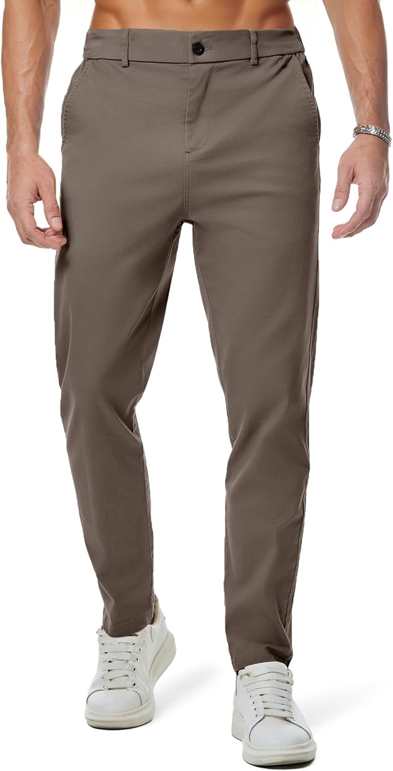 JMIERR Men's Chino Pants for Casual and Golf Activities