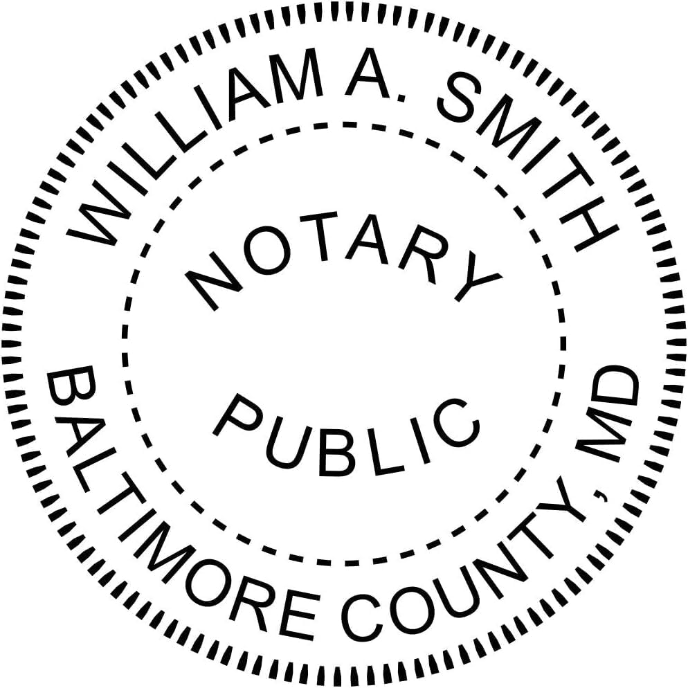 Maryland Round Notary Embosser for Official State Seals